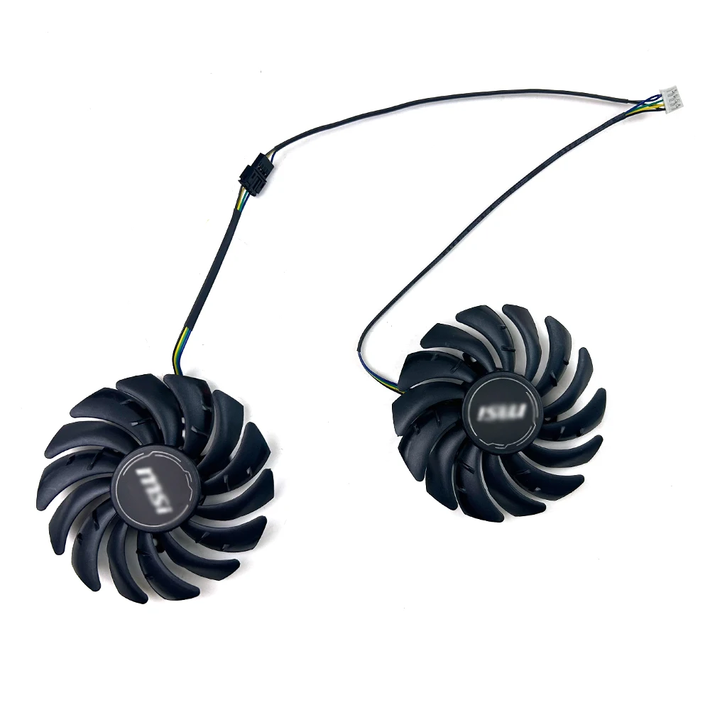 Фото Бесшумный вентилятор для видеокарты, замена для MSI Radeon RX 6600 XT MECH 2X 8G OCV1, 85 мм, 4-контактный, PLD09210S12HH №4