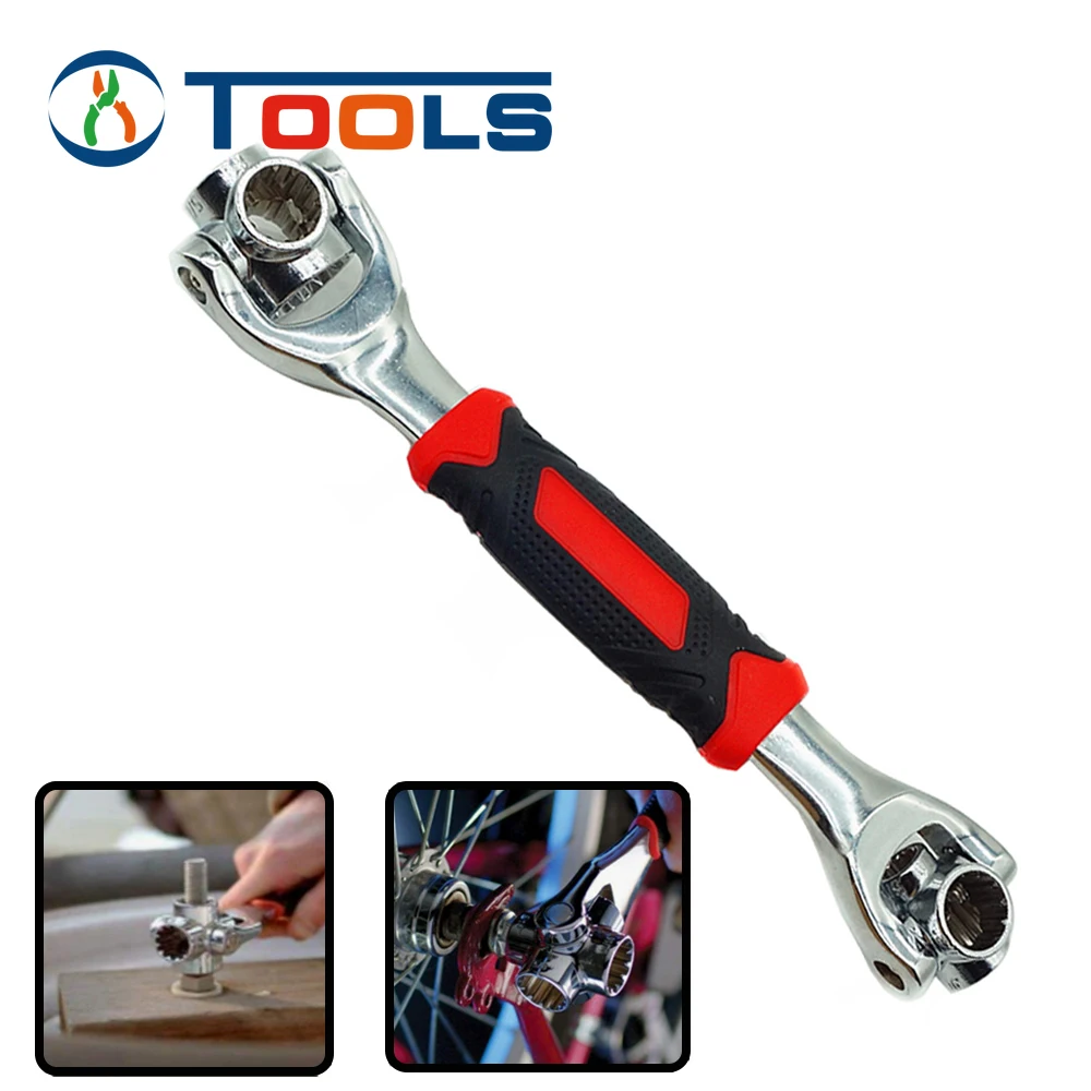 

Гаечные ключи, торцевые инструменты с шлицевыми болтами и звездообразным шлицем, 360 градусов, 6-точечный универсальный, 48 в 1, для ремонта меб...