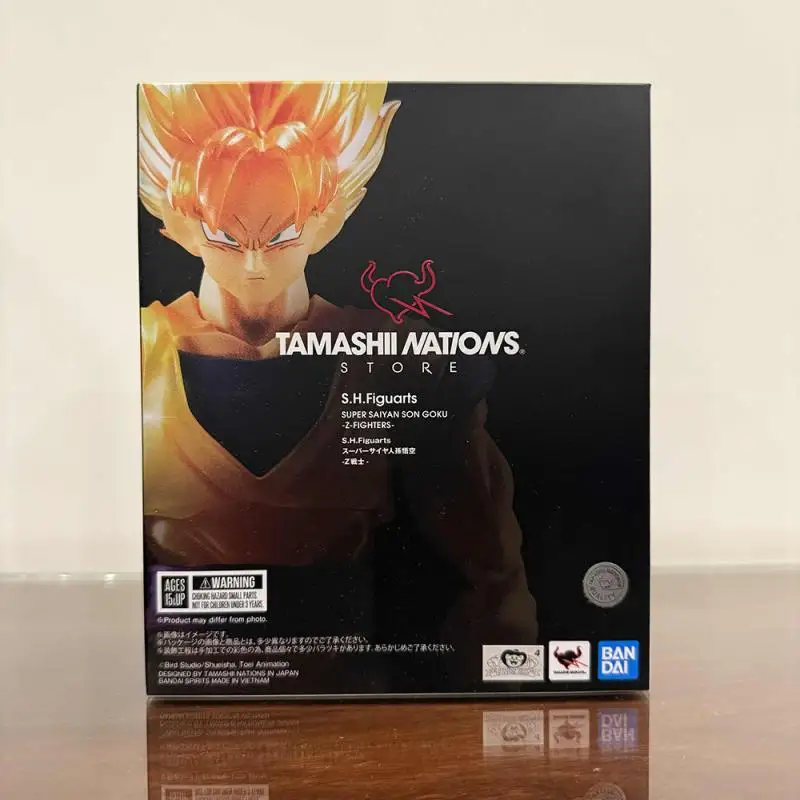 15 см натуральная BANDAI TNT SHF Dragon Ball Z Son Goku Super Saiyan Fighters аниме фигурка модель игрушки