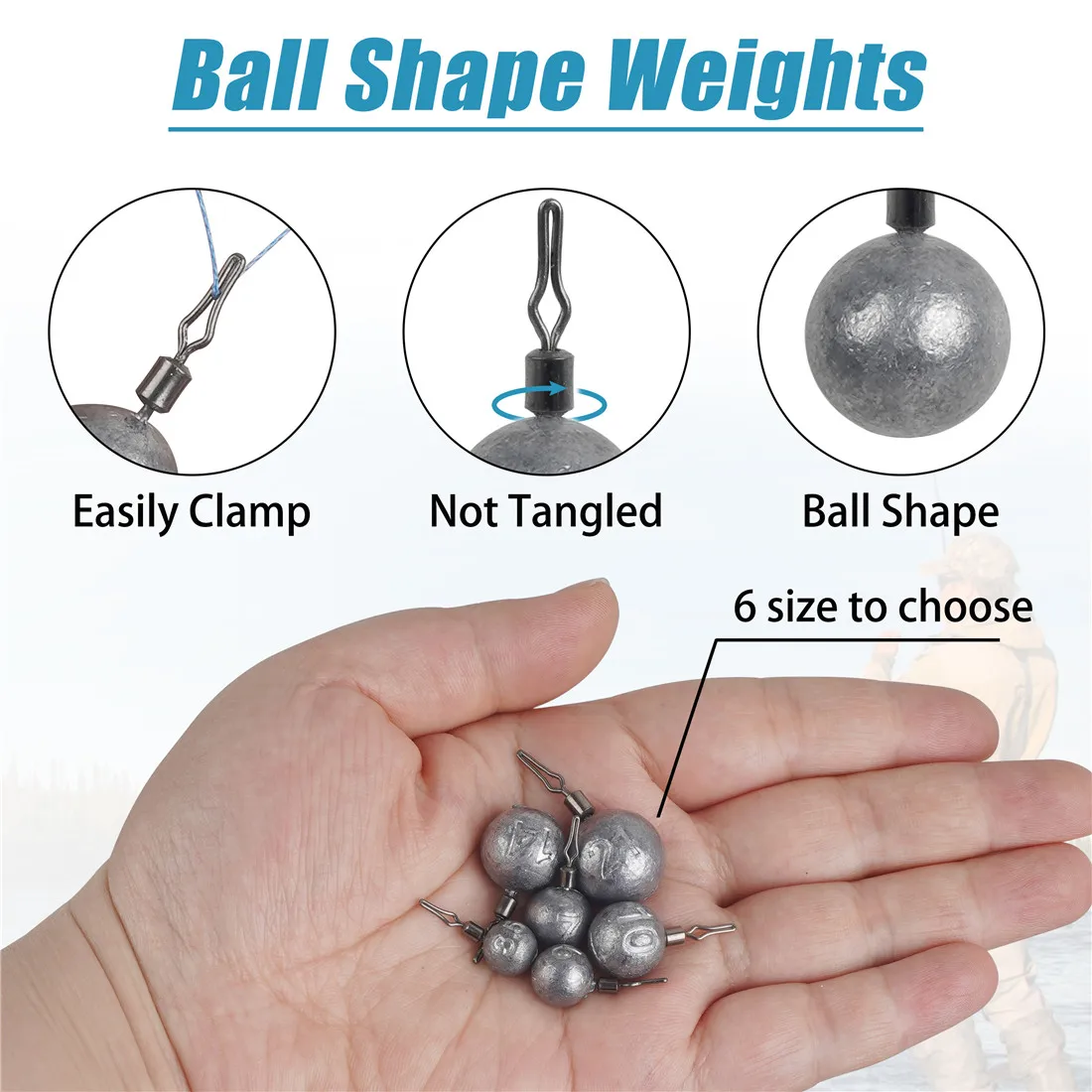 50 шт. рыболовные грузила для ловли карпа