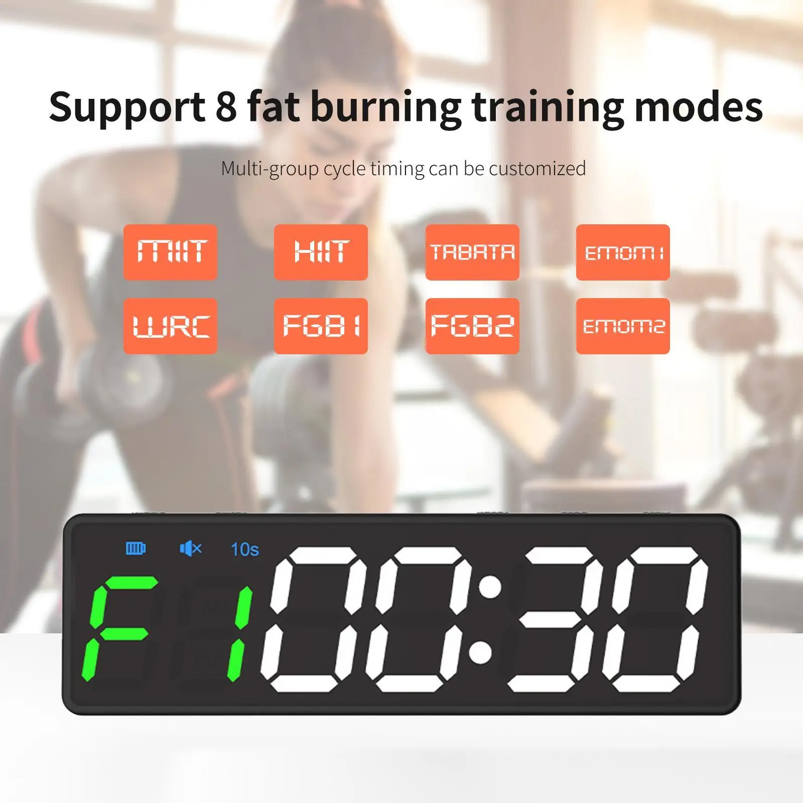 

LED Interval Timer Gym Stopwatch Count Down/Up Clock Fitness Exercise