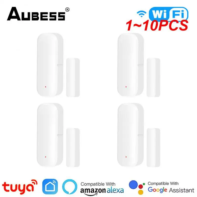 

Смарт-датчик двери Tuya Wi-Fi/Zigbee, инфракрасный датчик открытия и закрытия дверей, охранная система, управление через приложение, 1-10 шт.
