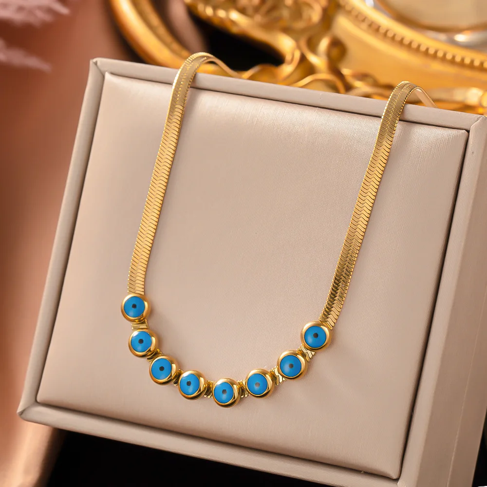 

SITA 316L нержавеющая сталь голубой Змеиный чокер ожерелье браслет серьги для женщин модные ювелирные изделия Искусственные Свадебные подарки