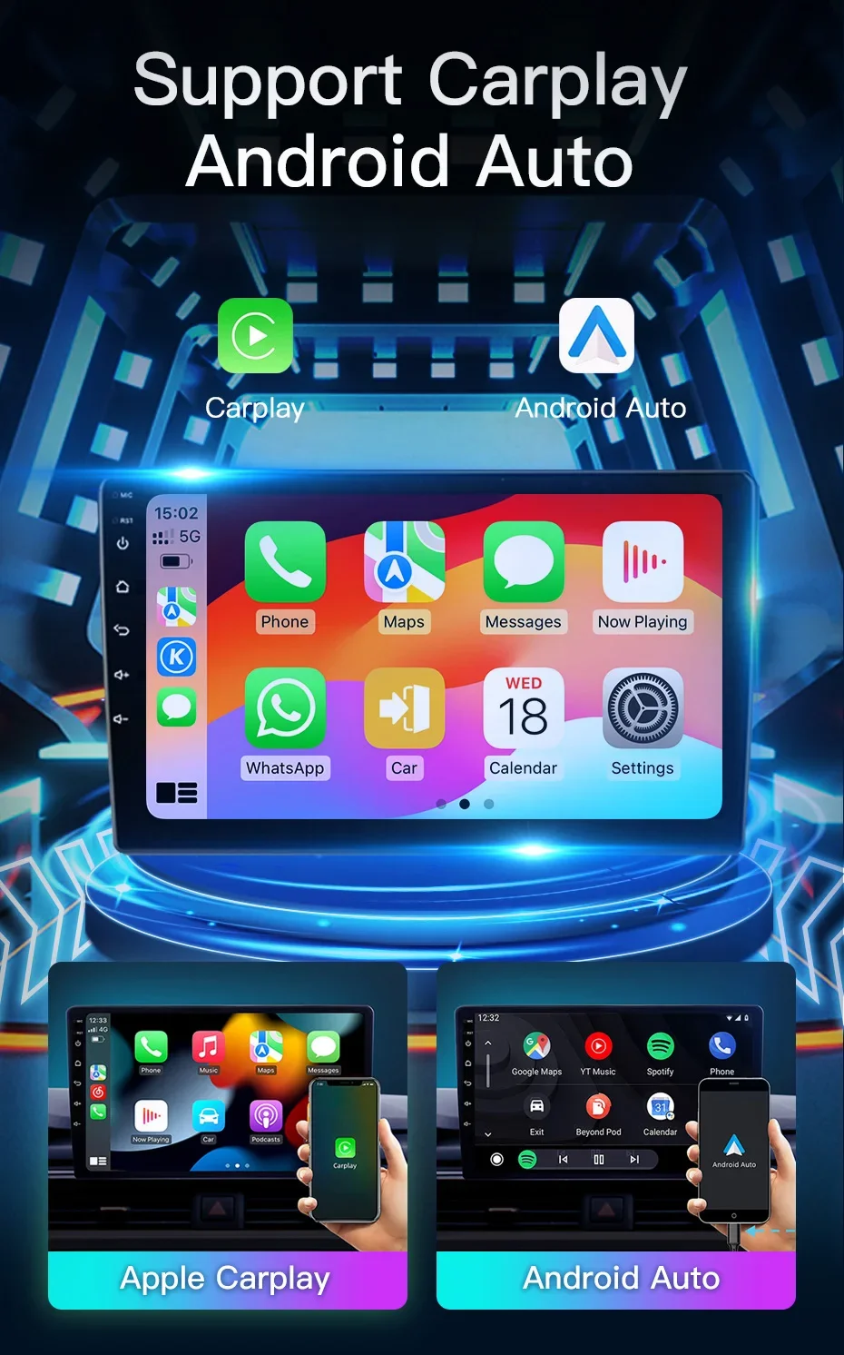 2 din android радио 9 дюймов мультимедийный видеоплеер для Camry 5 VX 30 2001 - 2006 gps навигация