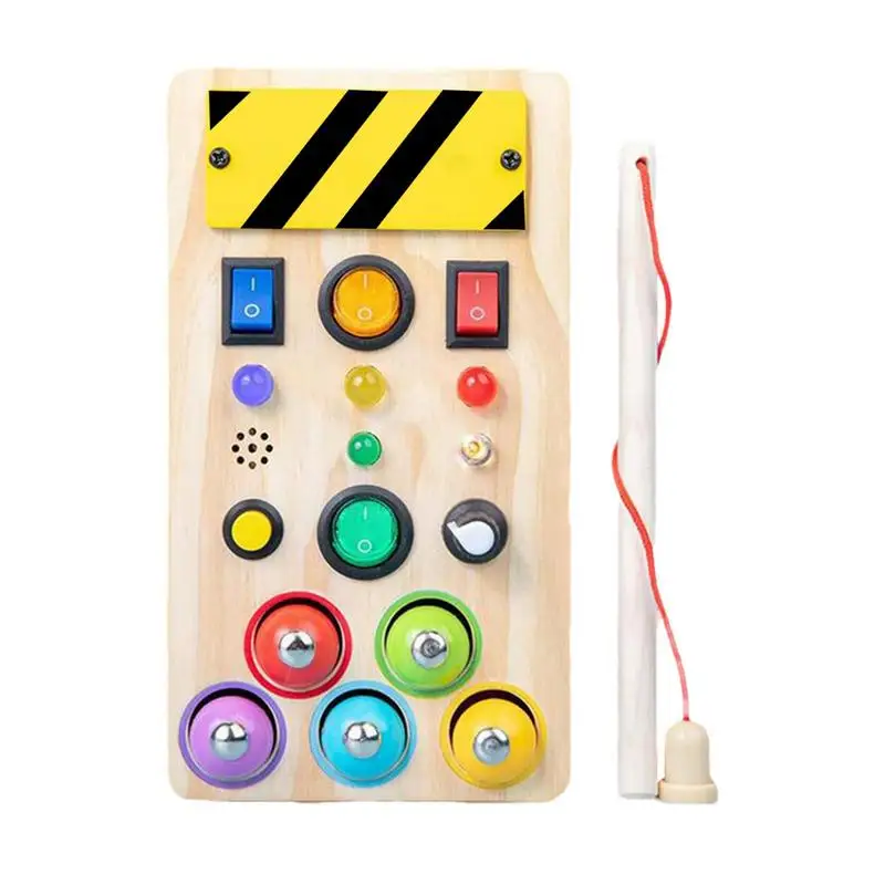 

Light Switch Toy Wooden Montessori Light Up Busy Sensory Board Light Up Board Toy Safe And Educational For Life Skills