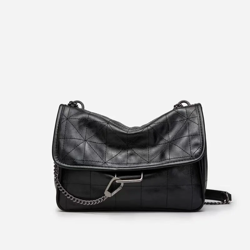 

Women's Bag ZA Square Wallet Rhombus Messenger Shoulder Bag Hobo Casual PU Leather Chain Fashion Bag For Women Summer 2023 New