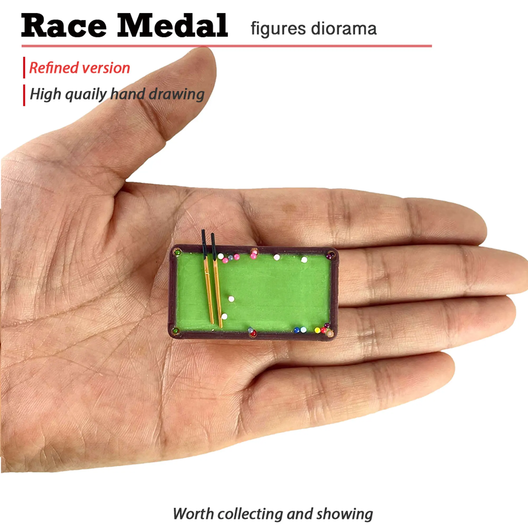 

Миниатюрная модель бильярда RACE MEDAL 1:64
