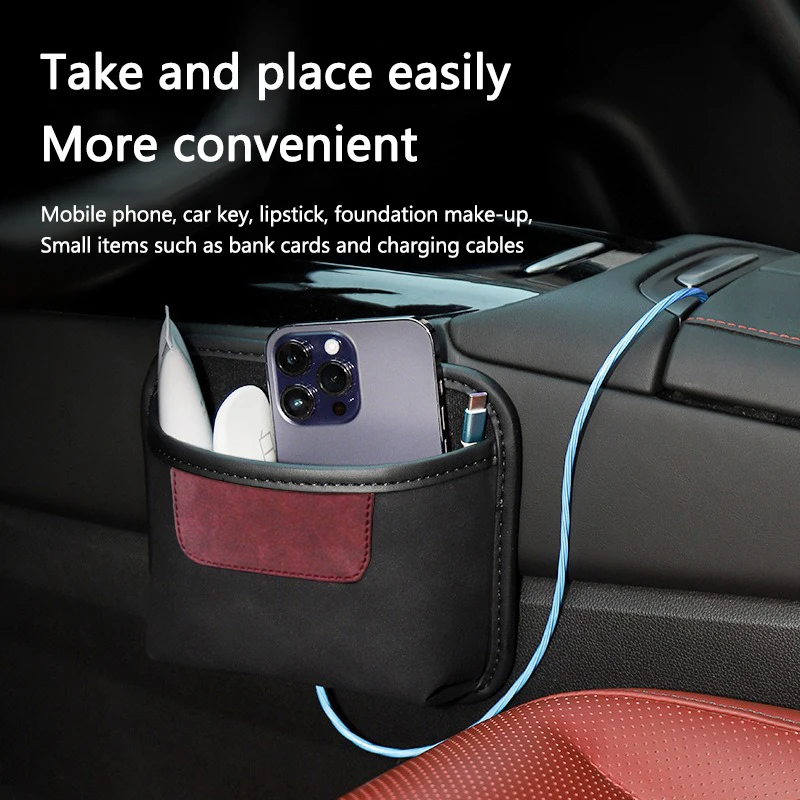 Кожаный автомобильный карман для хранения сумка-органайзер коробка уборки