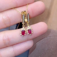 meibapj natural pigeon blood ruby gemstone english ear clasp drop earrings 925 silver earrings fine wedding jewelry for women