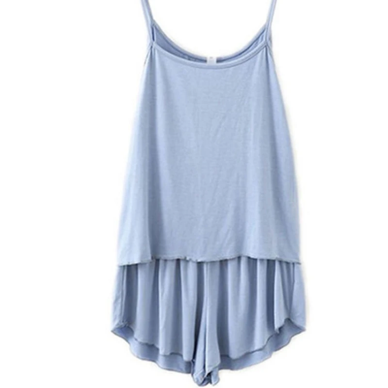 Летние женские пижамы: удобная домашняя одежда шорты на подтяжках и верхний