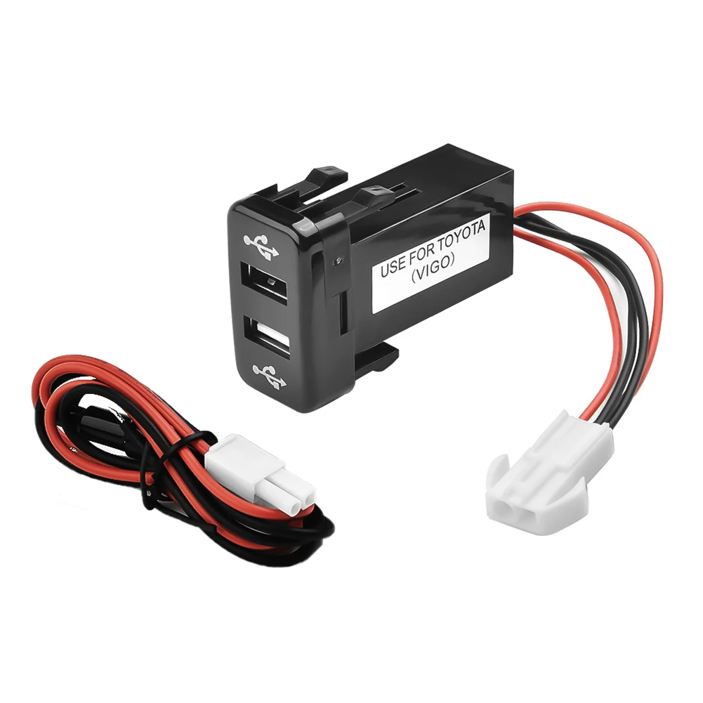 

1*USB Charger Car Dual USB 2-Port Phone Quick Charger For T/oyota 4Runner 120 Series 2003-2009 Auto Electronics Parts
