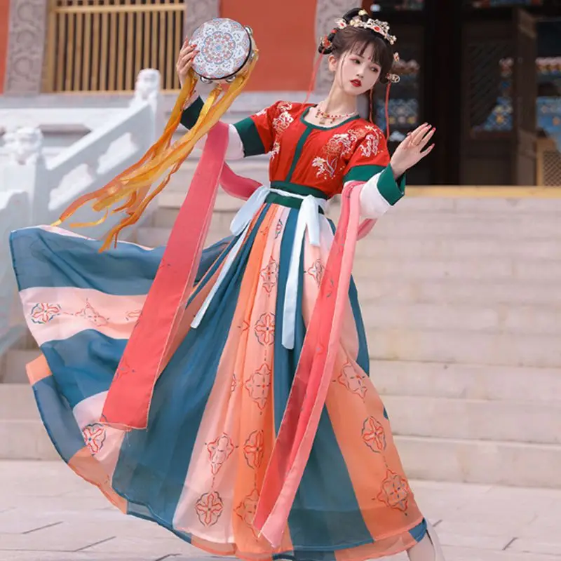 

Женское платье, традиционная китайская женская одежда ханьфу, сценический наряд, косплей, сценический костюм, костюм Импресса