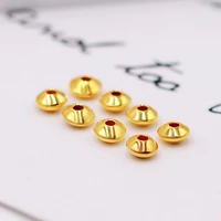 20pcslot pure copper charm spacer beads abacus bead flat round loose beads for diy jewelry making supplies accessories
