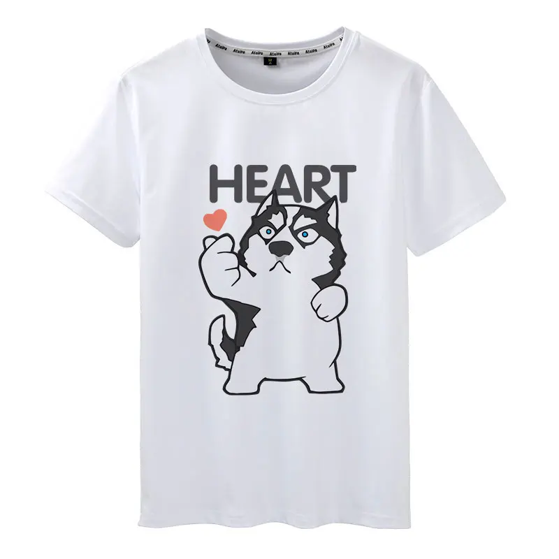 Милая футболка из чистого хлопка с короткими рукавами для домашних питомцев Husky