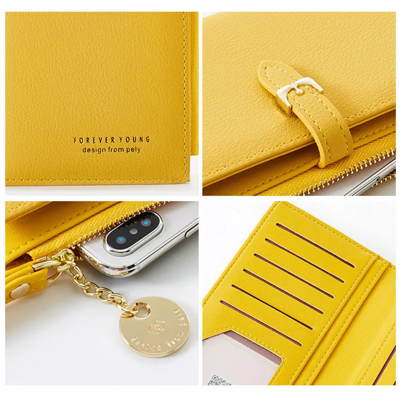 

Vintage Wallet Purse Women Clutch Bag Yellow Solid Leather Women Envelope Zipper Luxury Brand Evening Bag Female Torebki Damskie