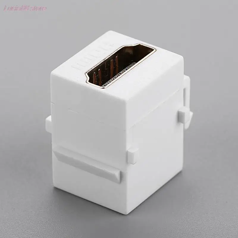 NEW 1 PC Keystone Jack HDMI HD Module Insert Coupler 180° HDMI Female To Female Connector images - 6