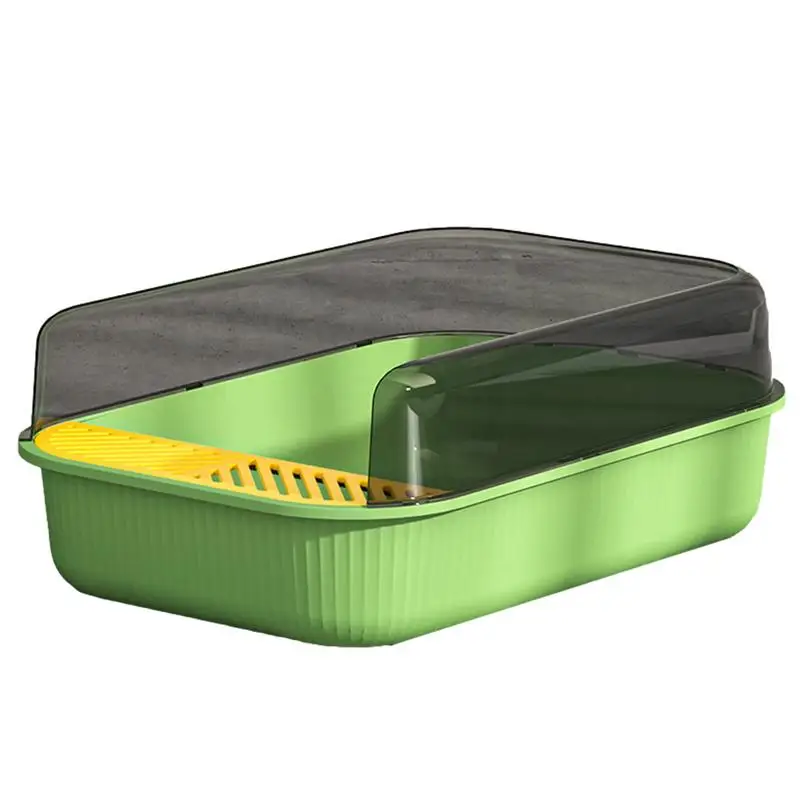 Semi-enclosed Cat Litter Pan Cat Toilet Durable High Side Si