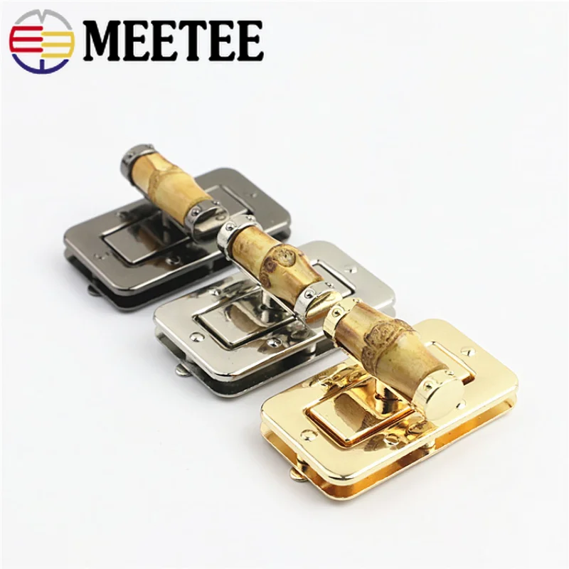 3/5 шт. металлический бамбуковый шарнир Поворотный замок Пряжка 25x4 2 мм/33x6 1 мм Женский мешок поворотные замки застежки застежка кошелек ремонтная фурнитура