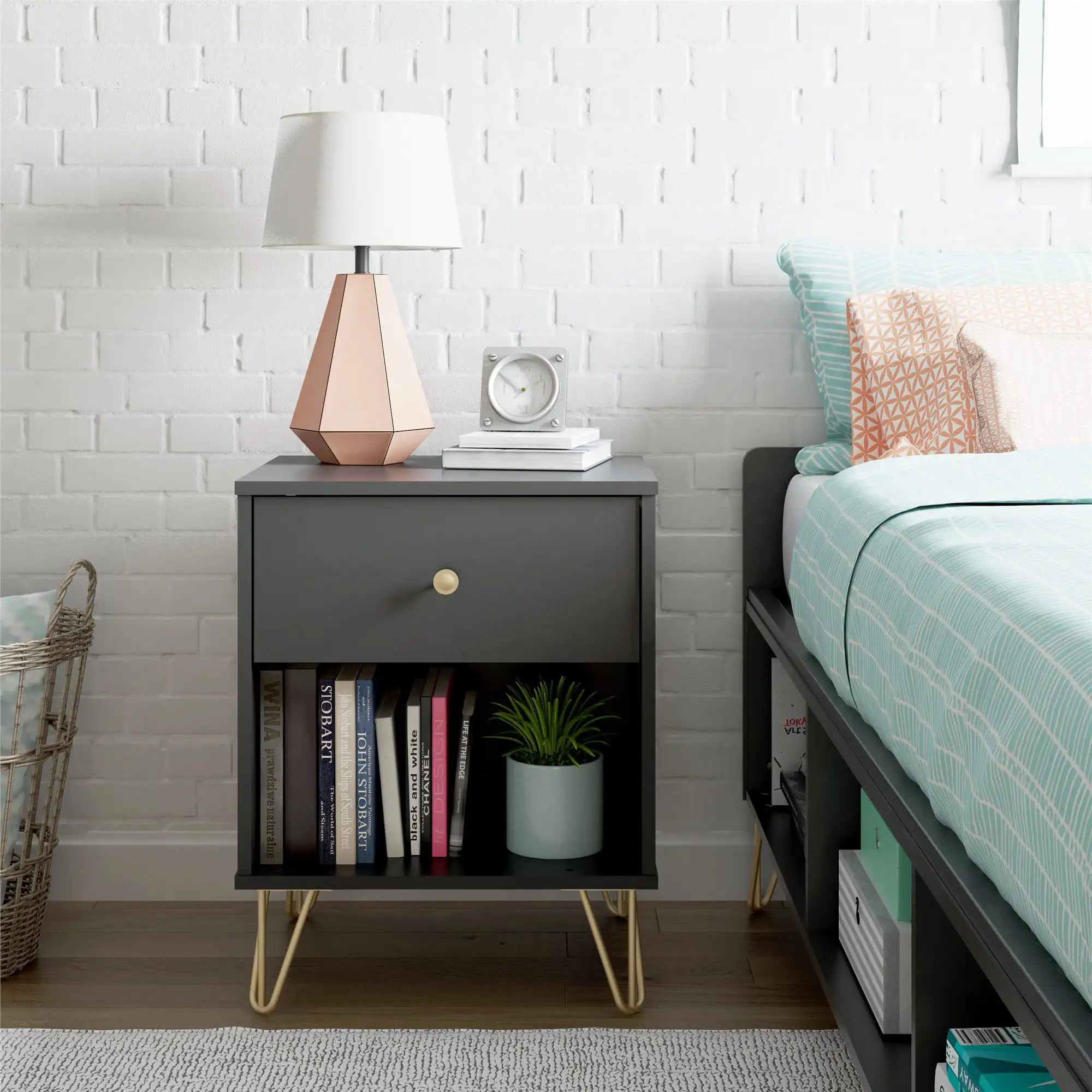 

Owen Nightstand in Black - A Contemporary Bedroom Accent