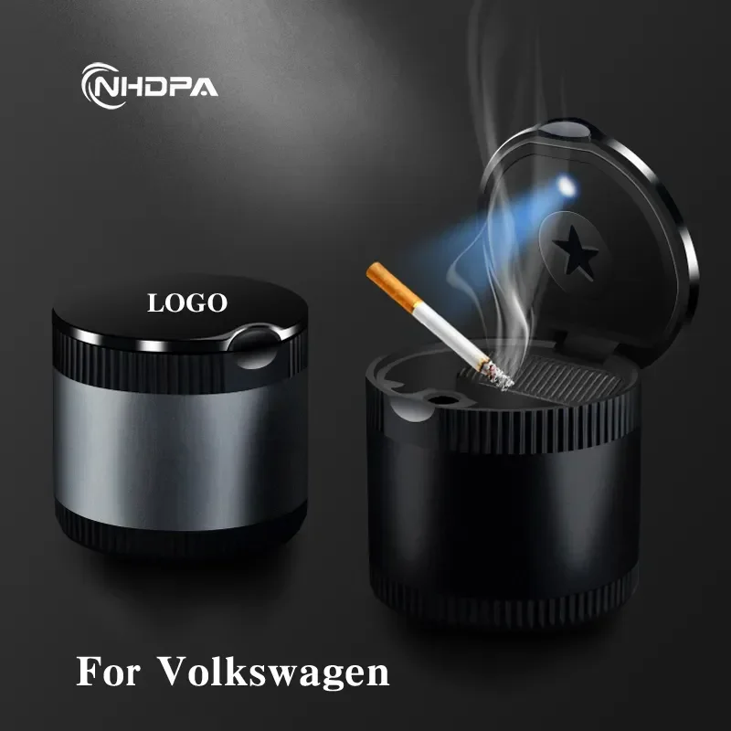 

Aluminum Alloy Car Ashtray Fluorescent For VolksWagen VW GOLF Passat Magotan Tiguan PHIDEON Auto Interior Decoration Accessories