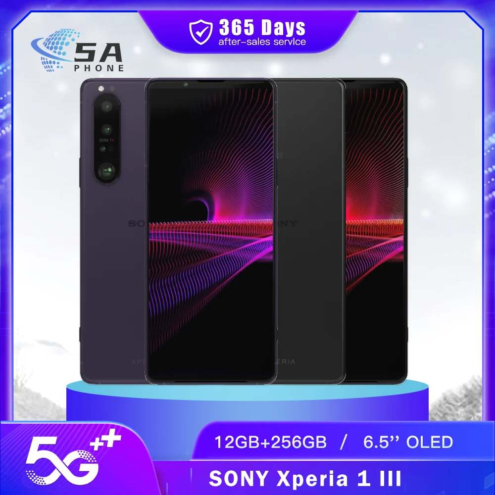 Оригинальный мобильный телефон Sony Xperia 1 iii 1iii XQ-BC72 5G с двумя SIM-картами NFC 12 ГБ + 256 6 5