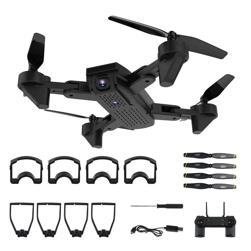 

Mini Drone Selfie WiFi Dual HD Camera Foldable Arm Optical Flow Positioning Smart RC Quadcopter Toy