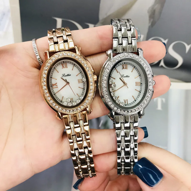 

Scottie Women Quartz Watch Luxury Diamond Bezel Female Vintage Roman Numerals Rose Gold Case Orologio Watches Ladies Wristwatch