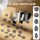 Талисманы для ногтей Flatback Стразы 3D Черно-белые кристаллы пресс на ногтях художественные части сердца каменные Аксессуары для маникюра