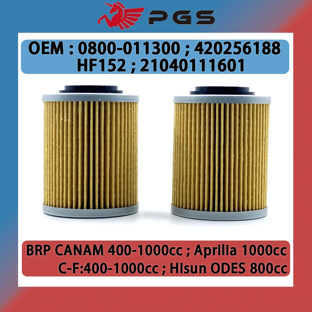

Масляный фильтр PGS для HF152 CFMOTO X8 CF400AU BRP CANAM 400 0800-011300 Hisun ODES 800cc 420256188 HF152 21040111601