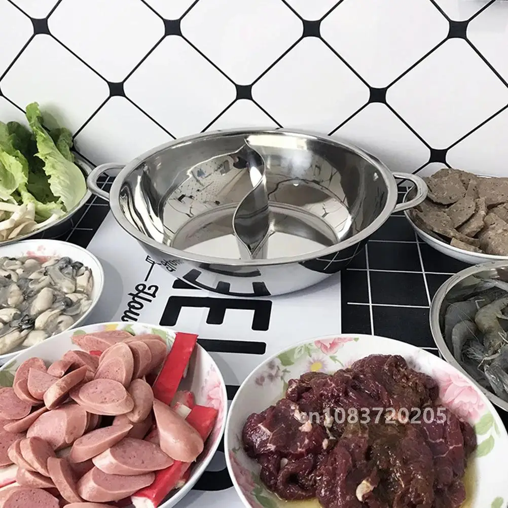 Кастрюля разделитель Шабу кухонная плита из нержавеющей стали индукционная