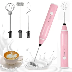 Milk Frother Handeld,Electric Whisk For Baking,Coffee Frother Jug,USB Rechargeable,Three-Speed Adjustment Milk Bubbler