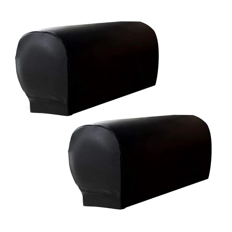 Armchair Arm Covers, 2Pcs Armrest Cover Ultra Thick And Soft PU Leather Stretch Arm Cover For Recliners Sofas Chairs