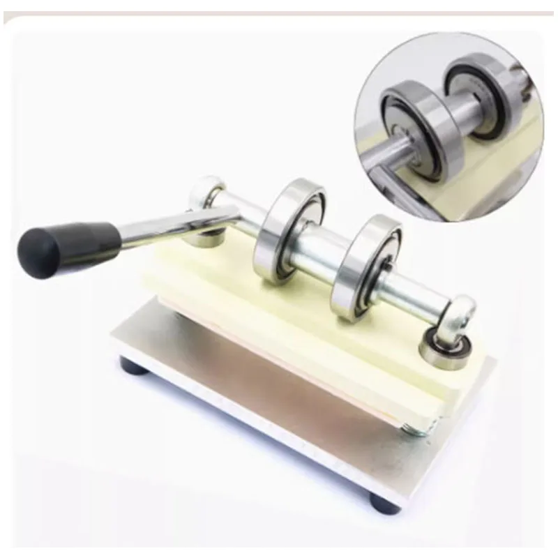 Ручной штамповочный пресс с двойным колесом ручная машина для резки кожи резак