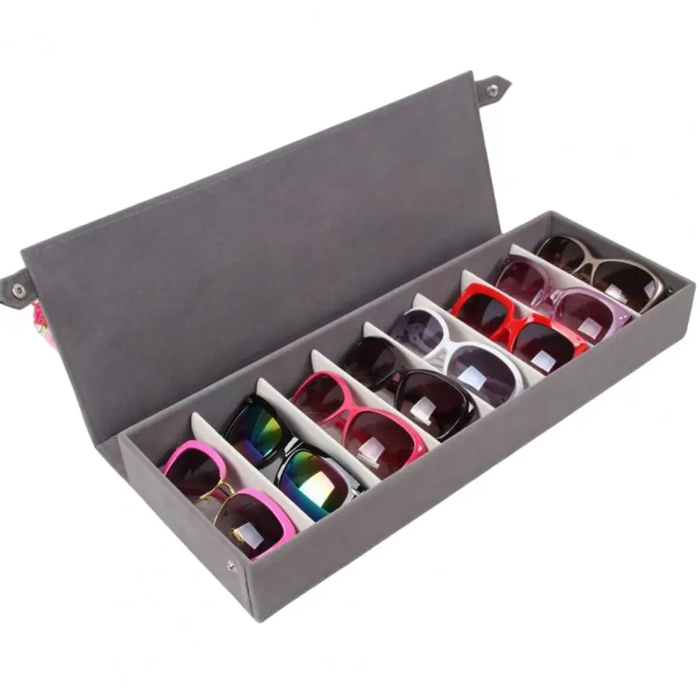 

Бокс для хранения очков с крышкой, 8 ячеек, летний женский бокс для хранения