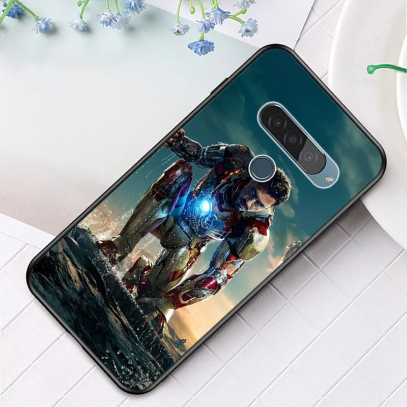 Чехол Marvel Железный человек для Google Pixel 6 5 5A 4 4A XL чехол LG Q60 V60 V50 V50S V40 V35 V30 черный