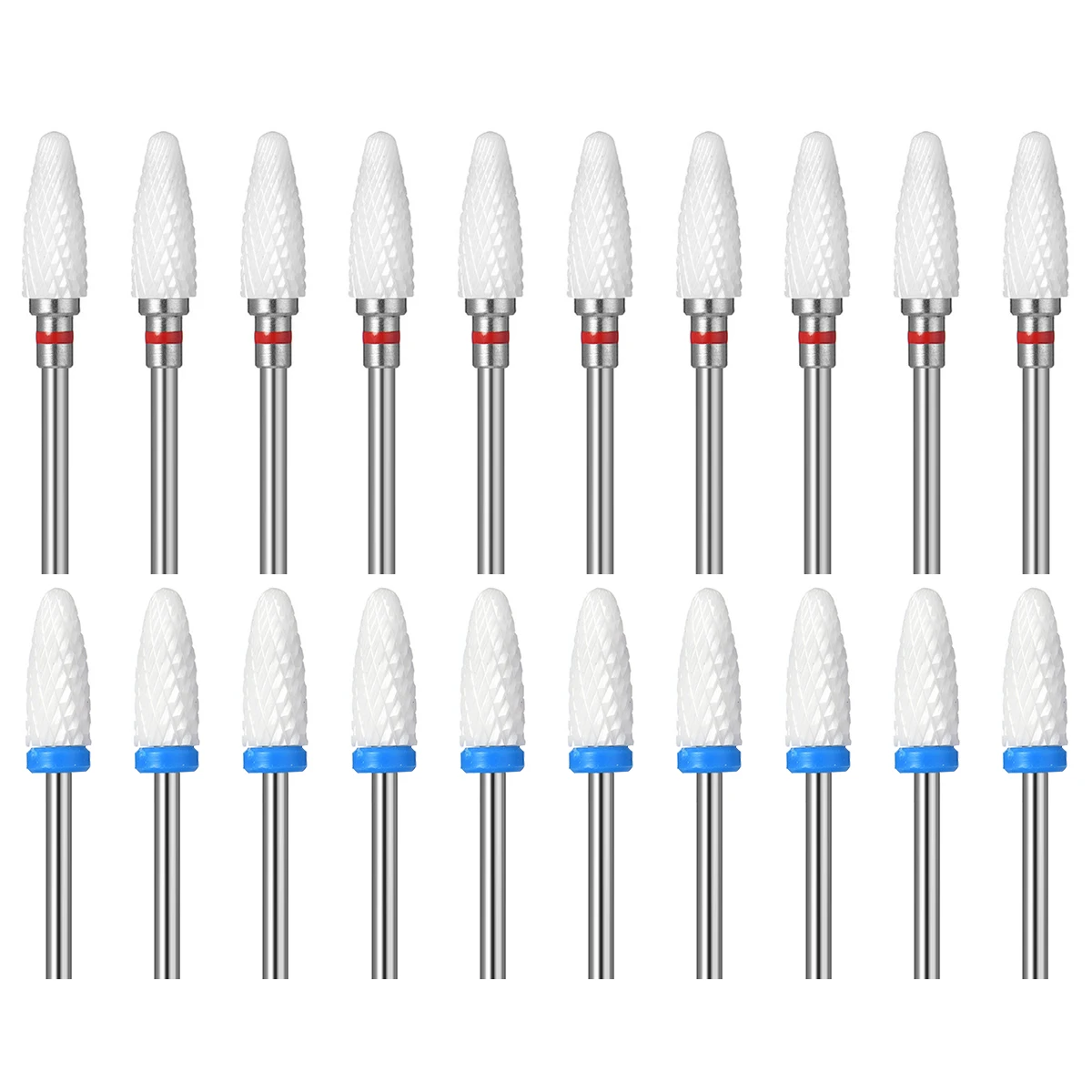 

10pcs Ceramic Nail Drill Bit For Electric Manicure Drills Machine Milling Cutter Nail Files Nail Art Grinding Tools for Drilling