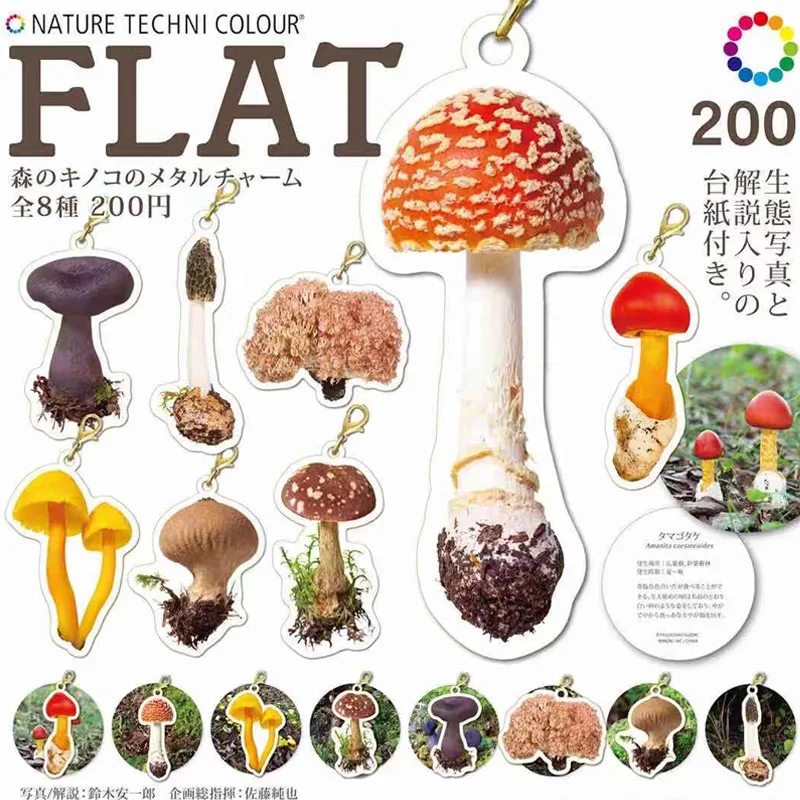 

Japan Genuine IKIMON Capsule Toys Gashapon Qitan Society Food Pendant Stand-up Cute Mushroom Keychain