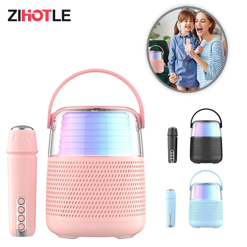 

2023 новый домашний уличный KTV Аудио Микрофон Встроенный беспроводной Bluetooth KTV микрофон динамик