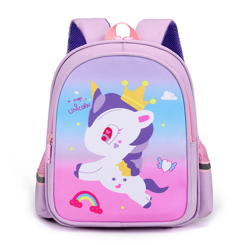 Grade 1-3 Anime Girl Princess Rainbow Unicorn Mermaid Small Backpacks New Children Cute Cartoon Preschool Bags Lightweight Hot