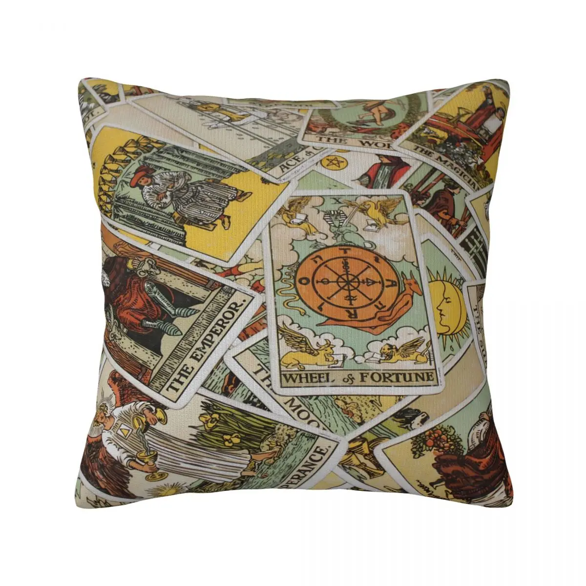 

Tarot Cards Pillow Case Vintage Print Sofa Zipper Pillowcase Summer Cute Polyester Cover