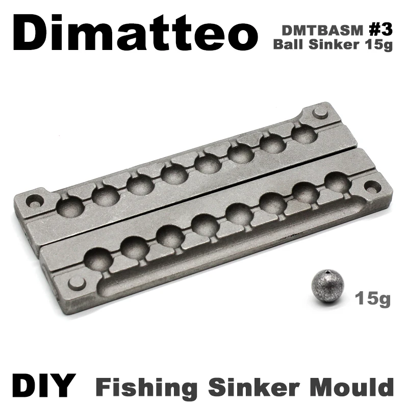 Dimattec DIY Форма для рыболовного грузила DMTBASM/#3 шариковый 15 г 8 пустоты