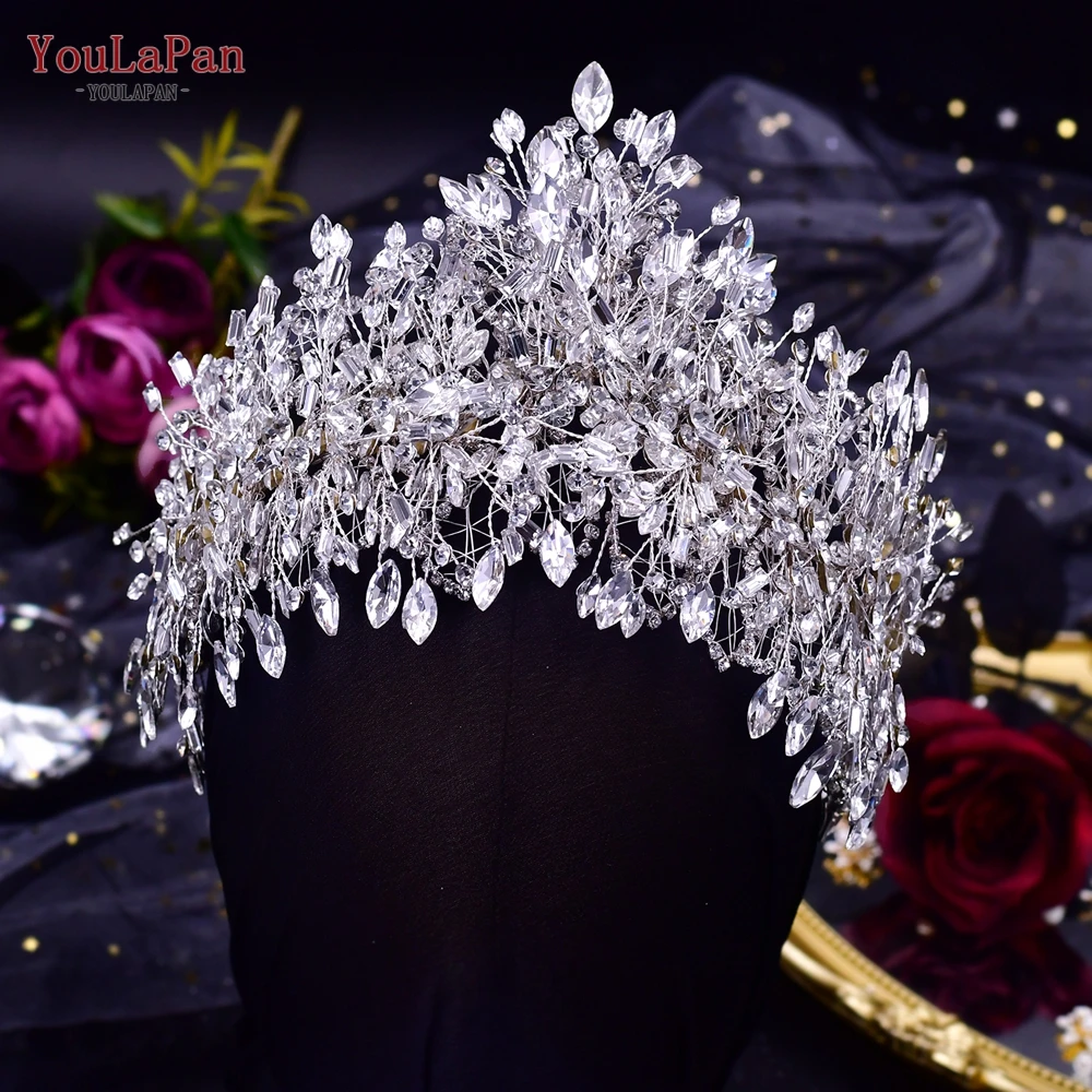 

TOPQUEEN HP372 Luxury Bridal Crown Crystal Bridal Headpiece for Wedding Headwear Woman Hair Accessories Brides Tiara Headdress