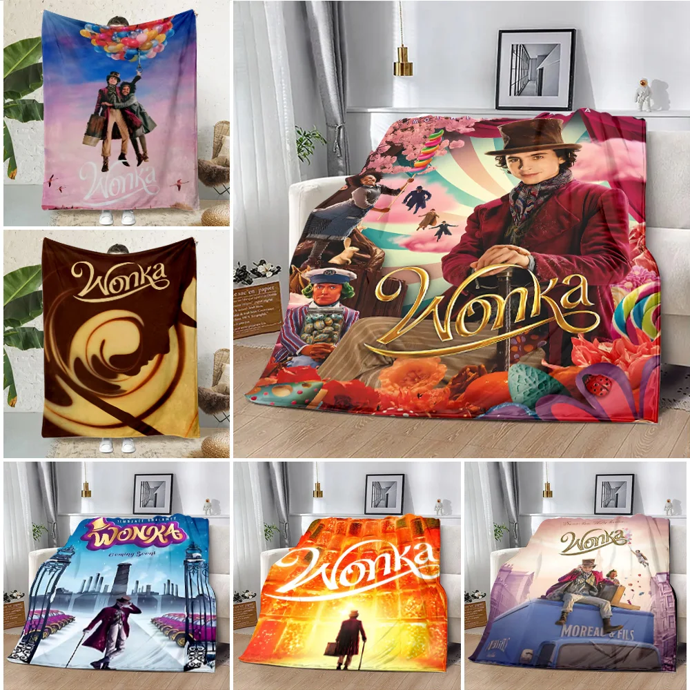 Одеяло с принтом одеяла для пикника теплое мягкое одеяло W-WonkaS удобное дома