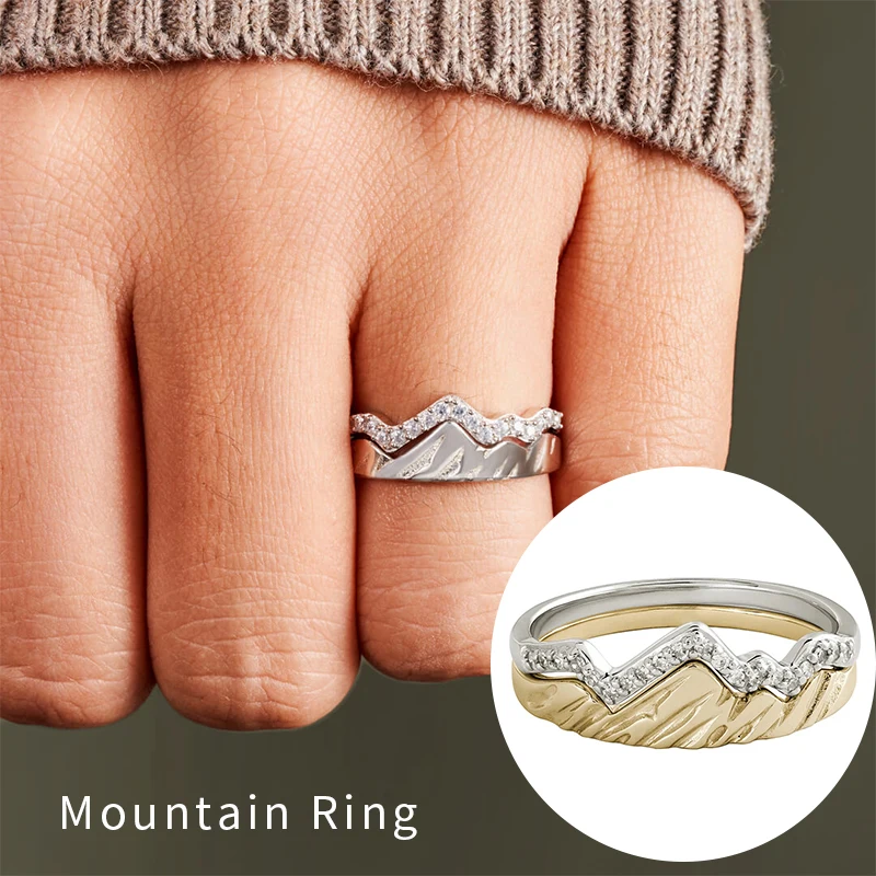 

New In Hollow Mountain River Ring Vintage Wedding Women Girls Hollow Rings For Fashion Jewelry Gift Size 6-10