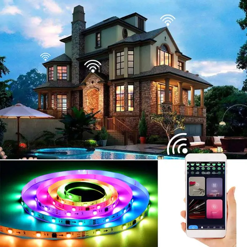 

Гибкий пульт дистанционного управления Rgb с 24 кнопками, пульт дистанционного управления Rgb с Wi-Fi, управление через приложение, вспомогательный светодиодный светильник, светодиодная лента