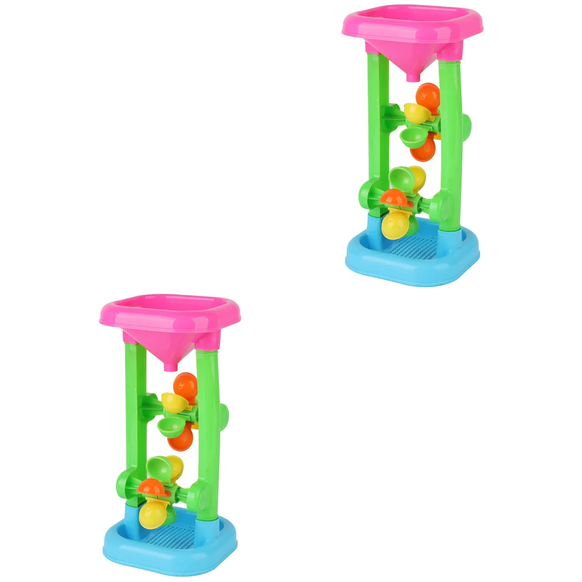 

2 Sets Kids Beach Sand Playing Hourglass Water Wheel for Children