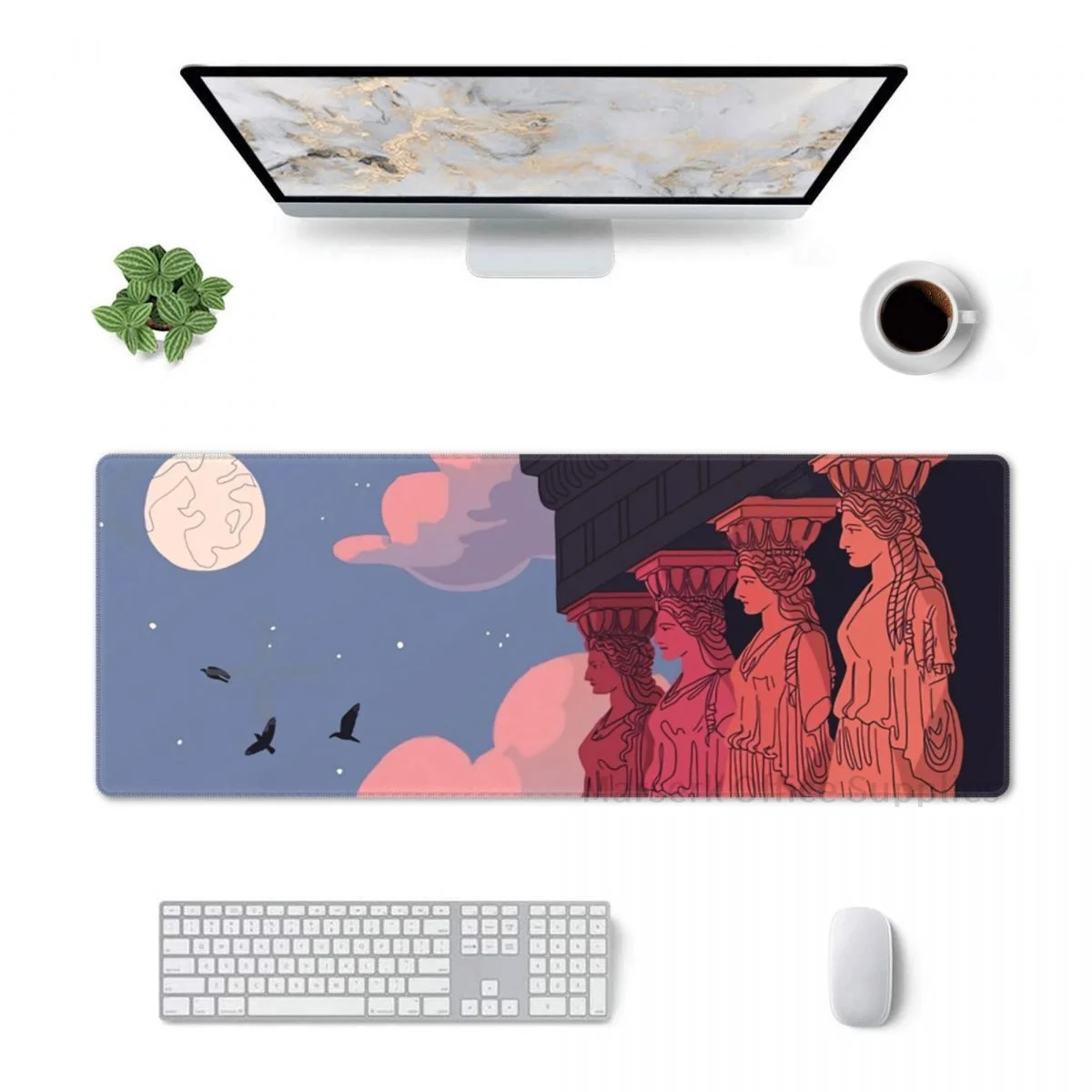

Caryatids At Dusk Large Mouse Pad Cultures Computer Table Keyboard Mat 30x80cm Gamers Decoracion Antislip Rubber Carpet
