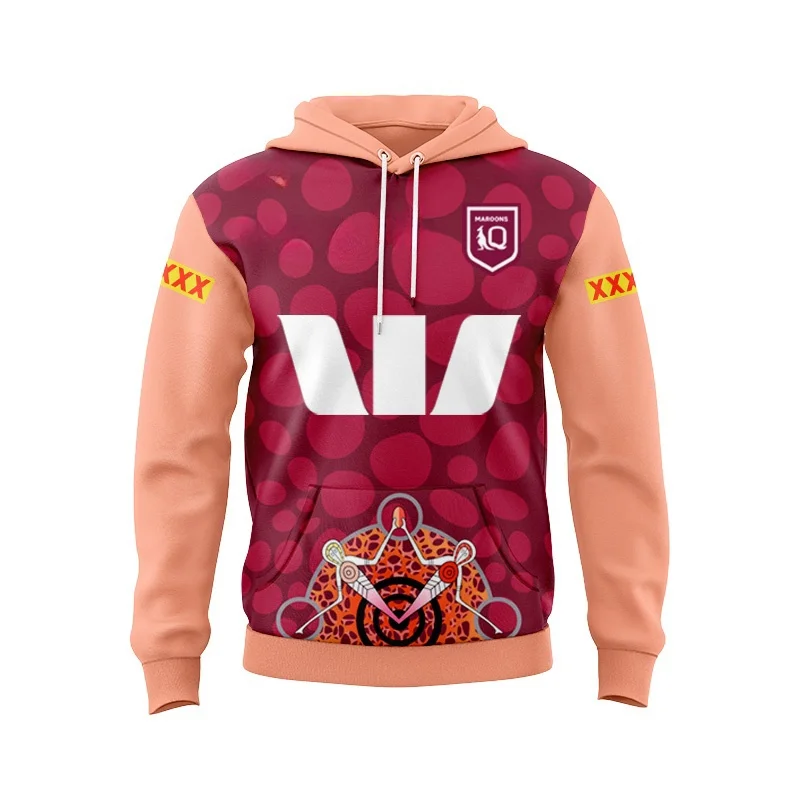 Толстовка с капюшоном Queensland цвет маруны страна происхождения 2024 фотосессия