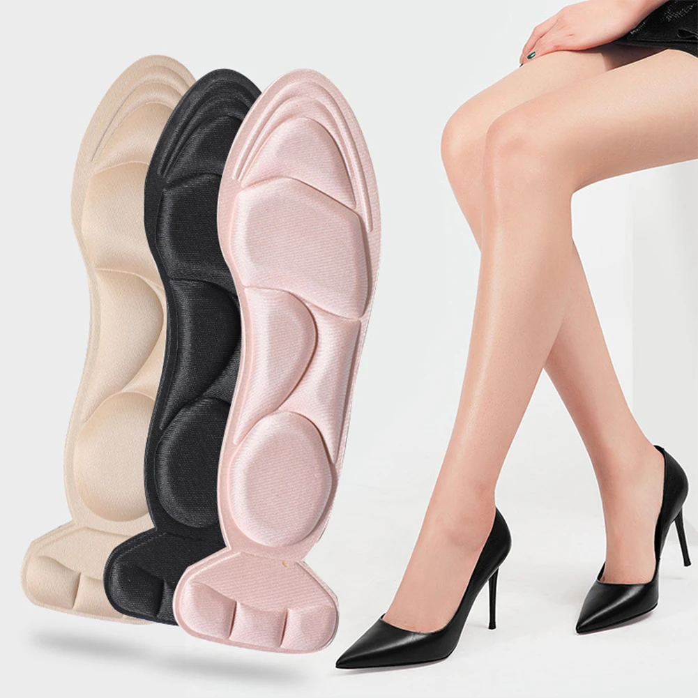 

3pairs For Women Breathable Non Slip Self Adhesive Practical Shock-absorbing Pain Relief Loose Shoes Cushion Heel Insole