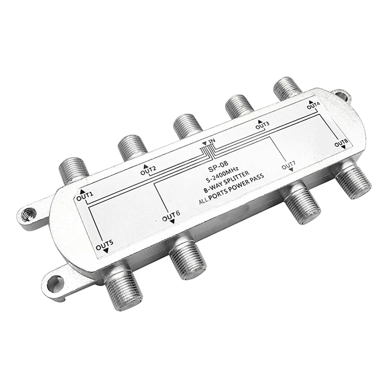Спутниковый 8-контактный разветвитель коаксиального кабеля 2 шт